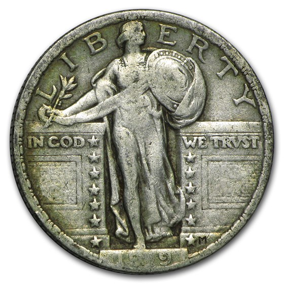 1919 Standing Liberty Quarter Fine (Partial Date) 1919 Standing Liberty Quarter Fine (Partial Date)