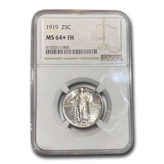 1919 Standing Liberty Quarter MS-64+ NGC (FH) 1919 Standing Liberty Quarter MS-64+ NGC (FH)