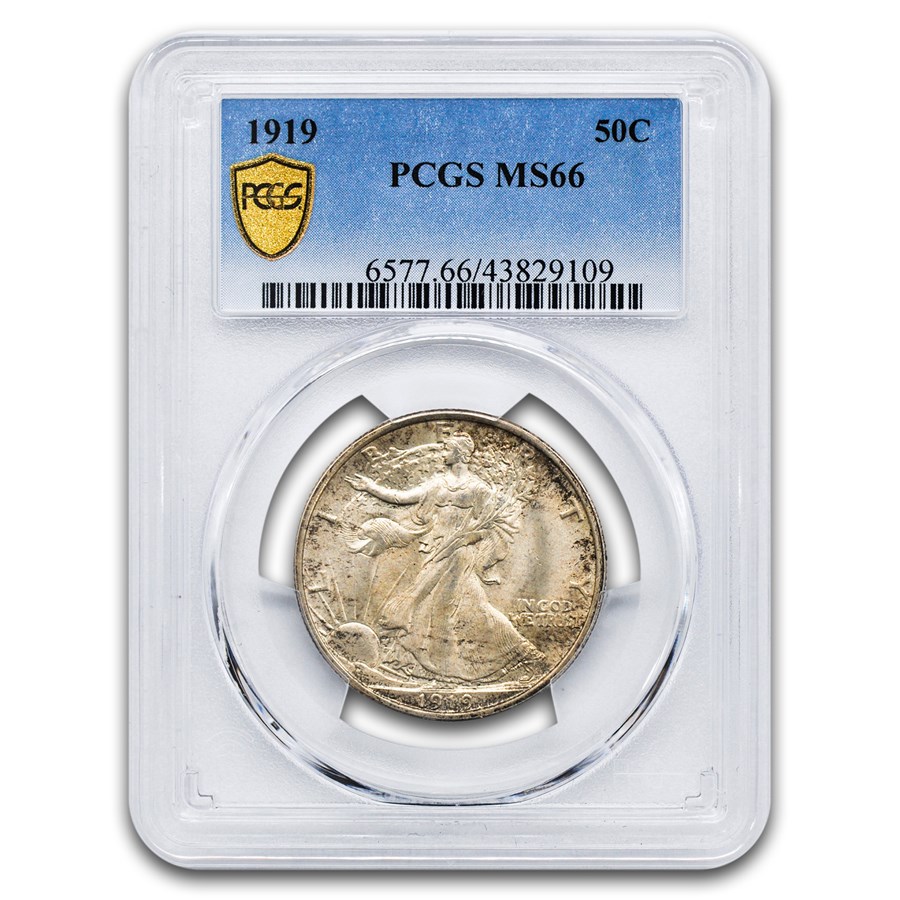 1919 Walking Liberty Half Dollar MS-66 PCGS