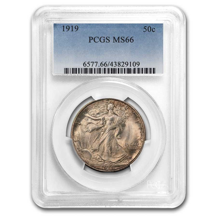 1919 Walking Liberty Half Dollar MS-66 PCGS