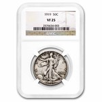 1919 Walking Liberty Half Dollar VF-25 NGC