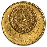 1920/10 Mexico Gold 20 Pesos (Cleaned)