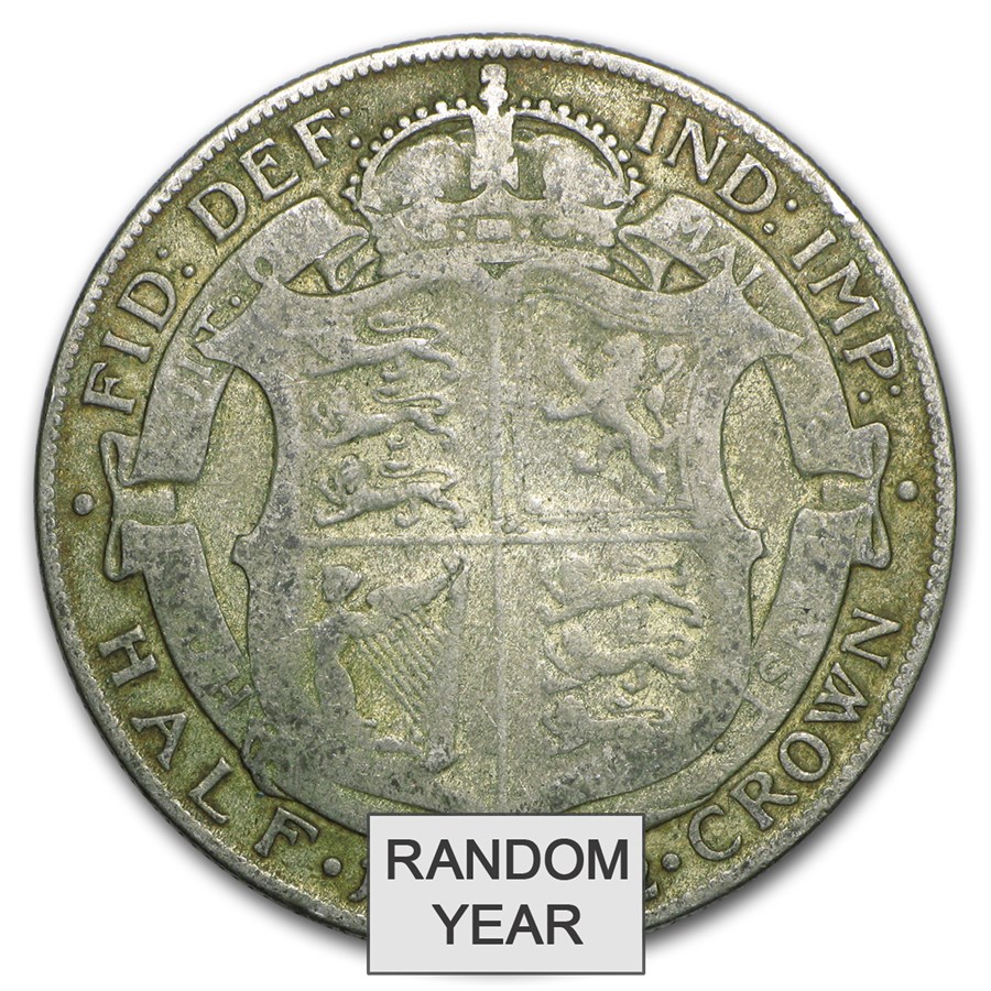 1920-1927 Great Britain Silver Half Crown George V Avg Circ