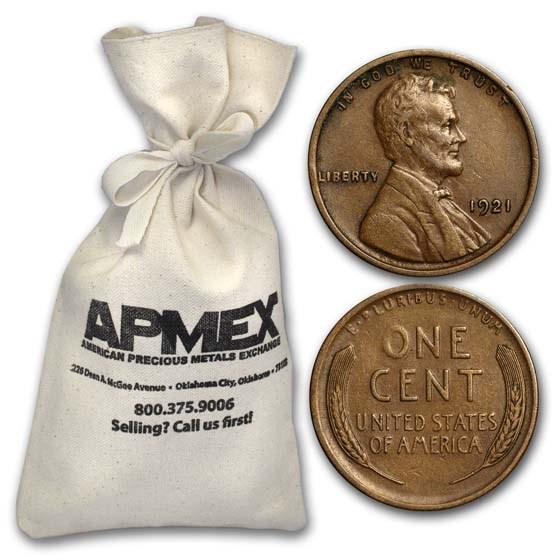 1920-1929 Wheat Cent 5,000-ct Bags (All from the 1920s) 1920-1929 Wheat Cent 5,000-ct Bags (All from the 1920s)
