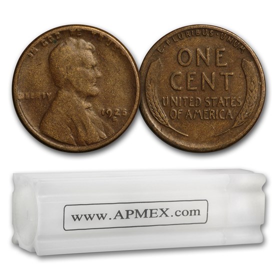 1920-1929 Wheat Cent 50-Coin Roll Avg Circ 1920-1929 Wheat Cent 50-Coin Roll Avg Circ