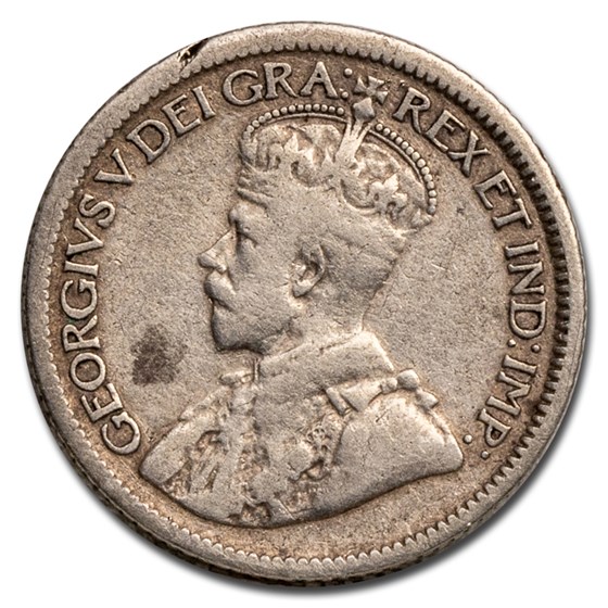 1920-1936 Canada Silver 10 Cents George V Avg Circ 1920-1936 Canada Silver 10 Cents George V Avg Circ