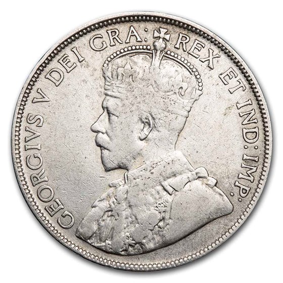 1920-1936 Canada Silver 50 Cents George V Avg Circ 1920-1936 Canada Silver 50 Cents George V Avg Circ