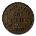 1920-1936 Canada Small Cent George V Avg Circ