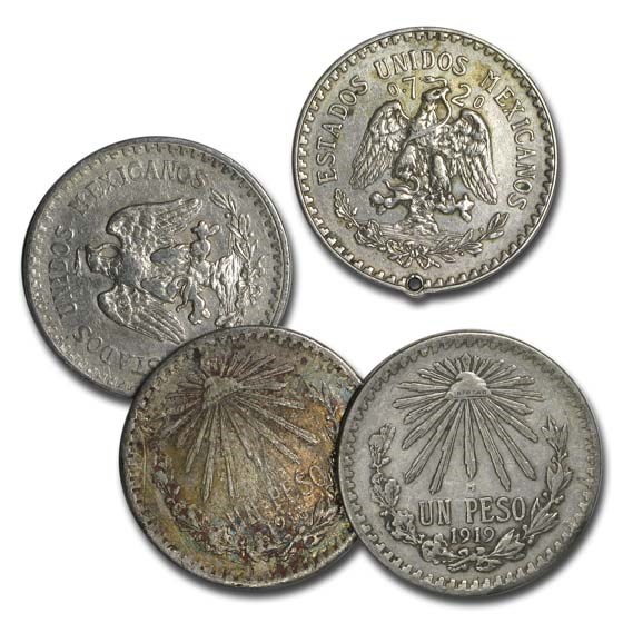 1920-1945 Silver Mexican 1 Peso Cap & Rays Cull 1920-1945 Silver Mexican 1 Peso Cap & Rays Cull