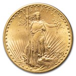 1920 $20 St Gaudens Gold Double Eagle BU
