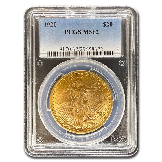 1920 $20 St Gaudens Gold Double Eagle MS-62 PCGS 1920 $20 St Gaudens Gold Double Eagle MS-62 PCGS