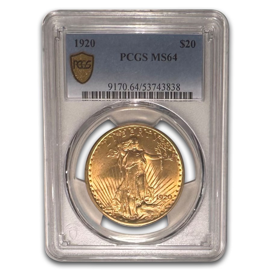 1920 $20 St Gaudens Gold Double Eagle MS-64 PCGS
