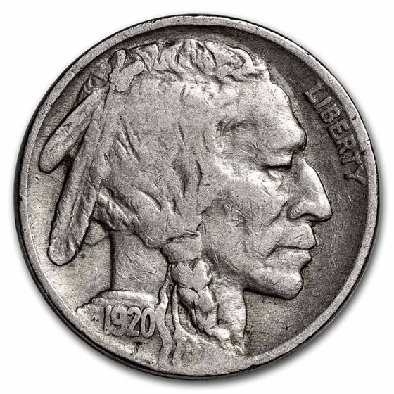 1920 Buffalo Nickel Fine 1920 Buffalo Nickel Fine
