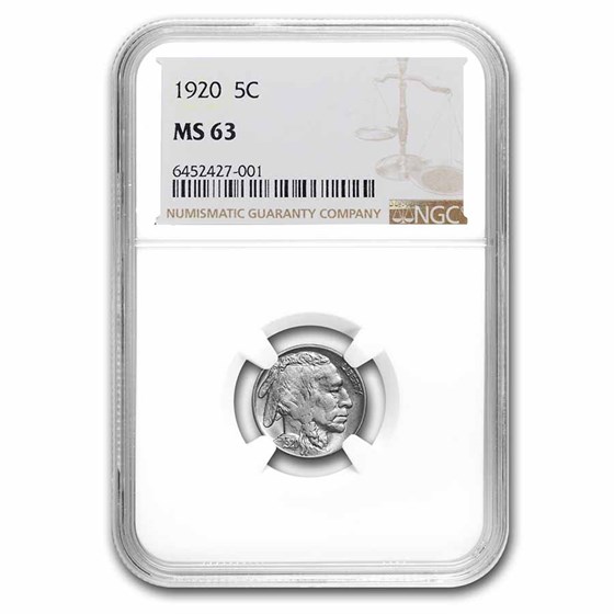 1920 Buffalo Nickel MS-63 NGC 1920 Buffalo Nickel MS-63 NGC