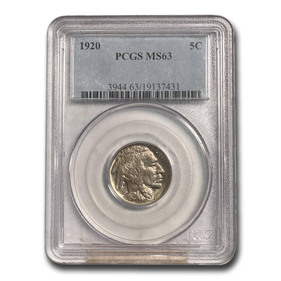 1920 Buffalo Nickel MS-63 PCGS 1920 Buffalo Nickel MS-63 PCGS