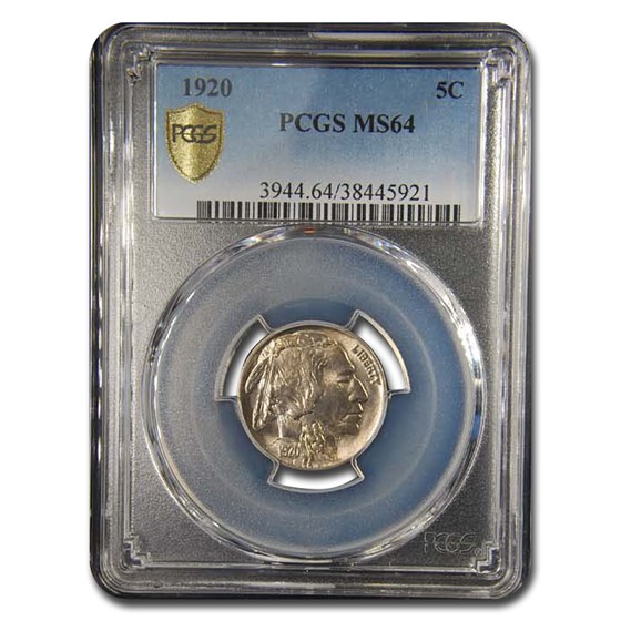 1920 Buffalo Nickel MS-64 PCGS 1920 Buffalo Nickel MS-64 PCGS