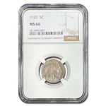 1920 Buffalo Nickel MS-66 NGC