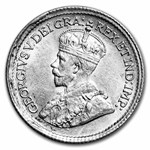 1920 Canada Silver 5 Cents George V BU