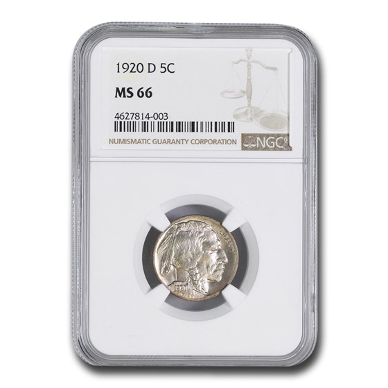 1920-D Buffalo Nickel MS-66 NGC 1920-D Buffalo Nickel MS-66 NGC