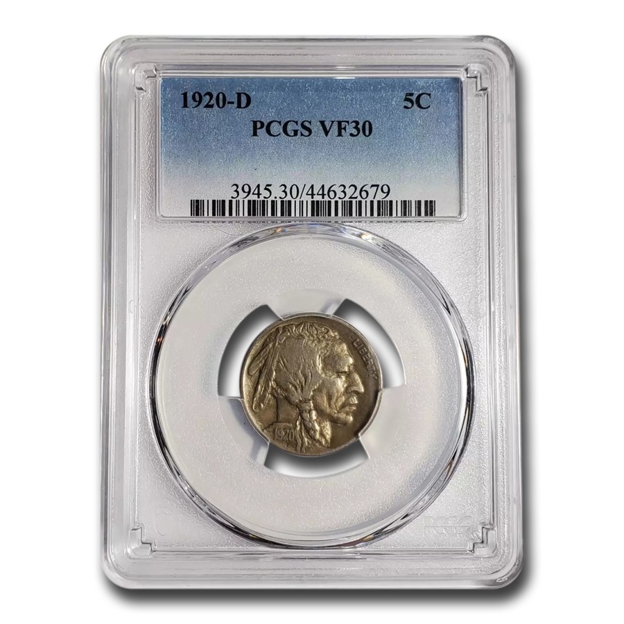 1920-D Buffalo Nickel VF-30 PCGS