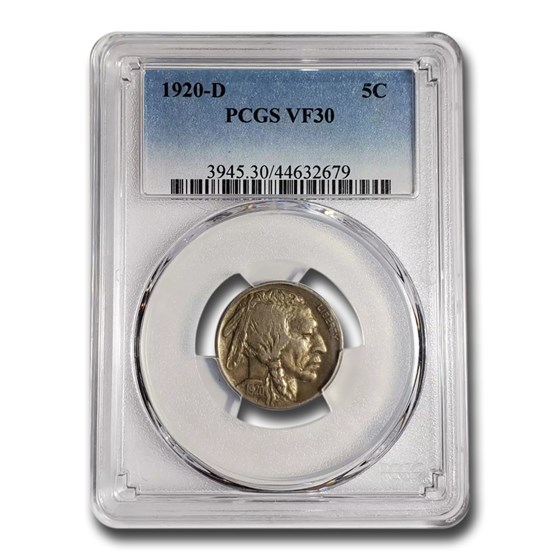 1920-D Buffalo Nickel VF-30 PCGS 1920-D Buffalo Nickel VF-30 PCGS
