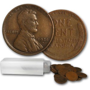 1920-D Lincoln Cent 50-Coin Roll Avg Circ 1920-D Lincoln Cent 50-Coin Roll Avg Circ