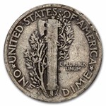 1920-D Mercury Dime 50-Coin Roll Avg Circ