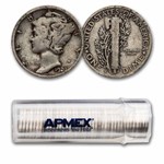1920-D Mercury Dime 50-Coin Roll Avg Circ