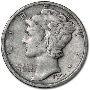 1920-D Mercury Dime XF 1920-D Mercury Dime XF