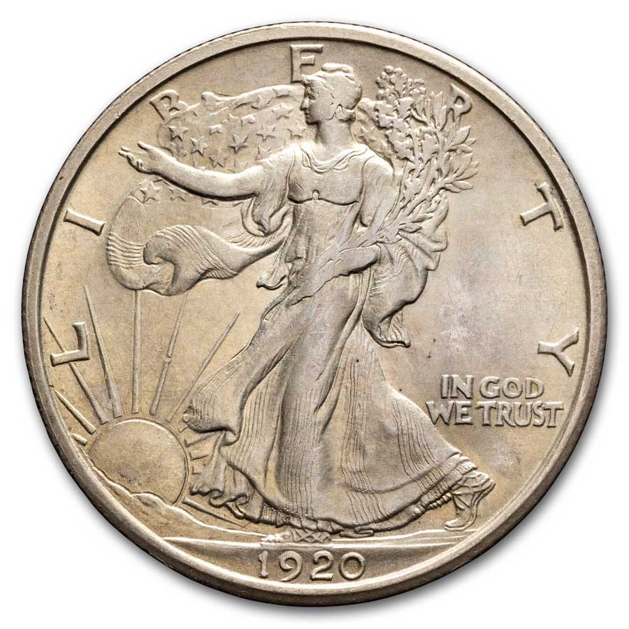 1920-D Walking Liberty Half Dollar BU