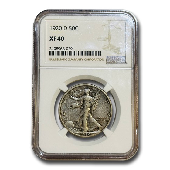 1920-D Walking Liberty Half Dollar XF-40 NGC 1920-D Walking Liberty Half Dollar XF-40 NGC