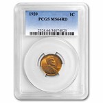 1920 Lincoln Cent MS-64 PCGS (Red)