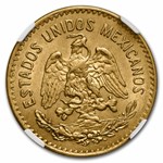 1920-M Mexico Gold 5 Pesos AU-58 NGC