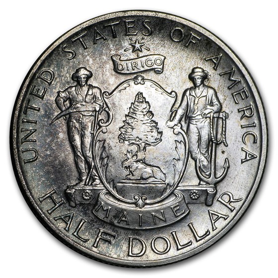 1920 Maine Centennial Half Choice BU (Original Toning) 1920 Maine Centennial Half Choice BU (Original Toning)