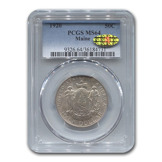 1920 Maine Centennial Half Dollar Commem MS-64 PCGS CAC 1920 Maine Centennial Half Dollar Commem MS-64 PCGS CAC