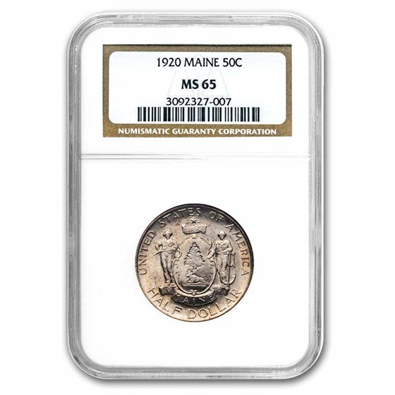 1920 Maine Centennial Half Dollar MS-65 NGC 1920 Maine Centennial Half Dollar MS-65 NGC
