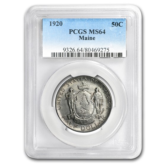 1920 Maine Half Dollar MS-64 PCGS 1920 Maine Half Dollar MS-64 PCGS