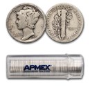 1920 Mercury Dime 50-Coin Roll Avg Circ