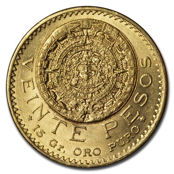 1920 Mexico Gold 20 Pesos BU