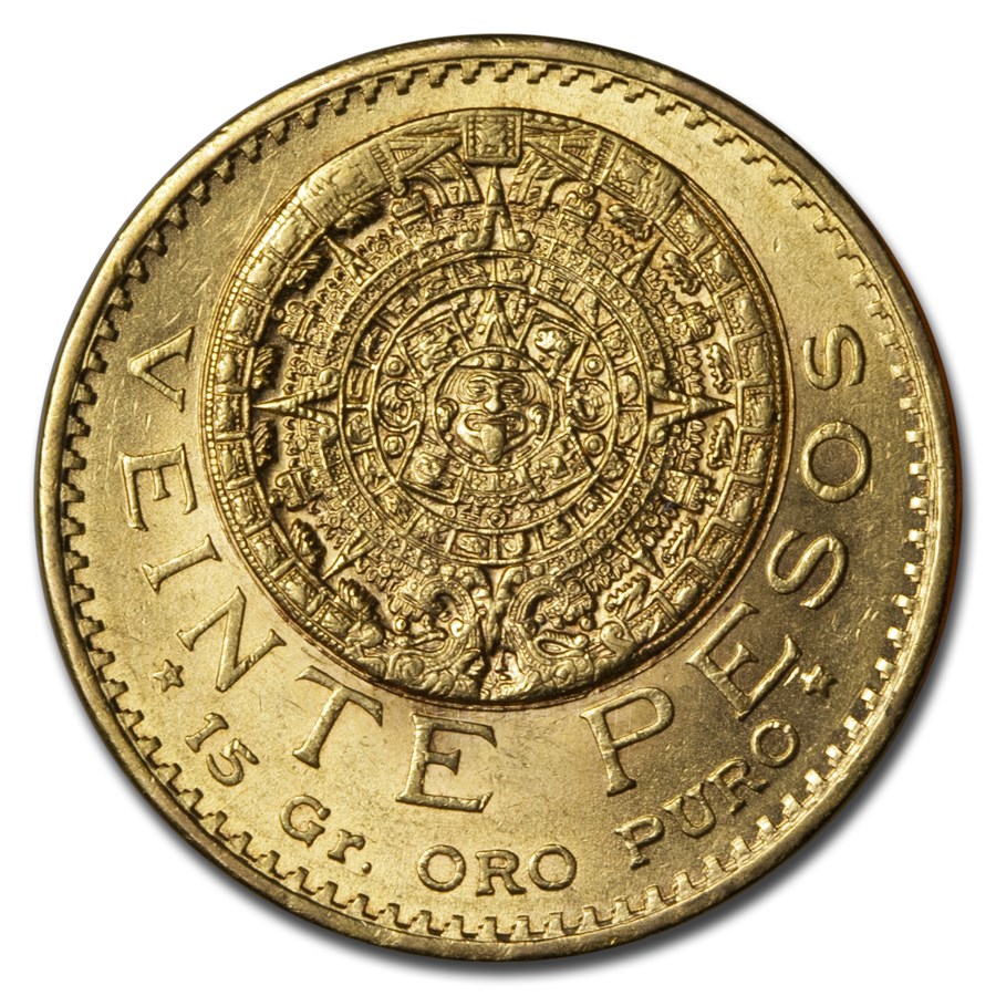 1920 Mexico Gold 20 Pesos BU