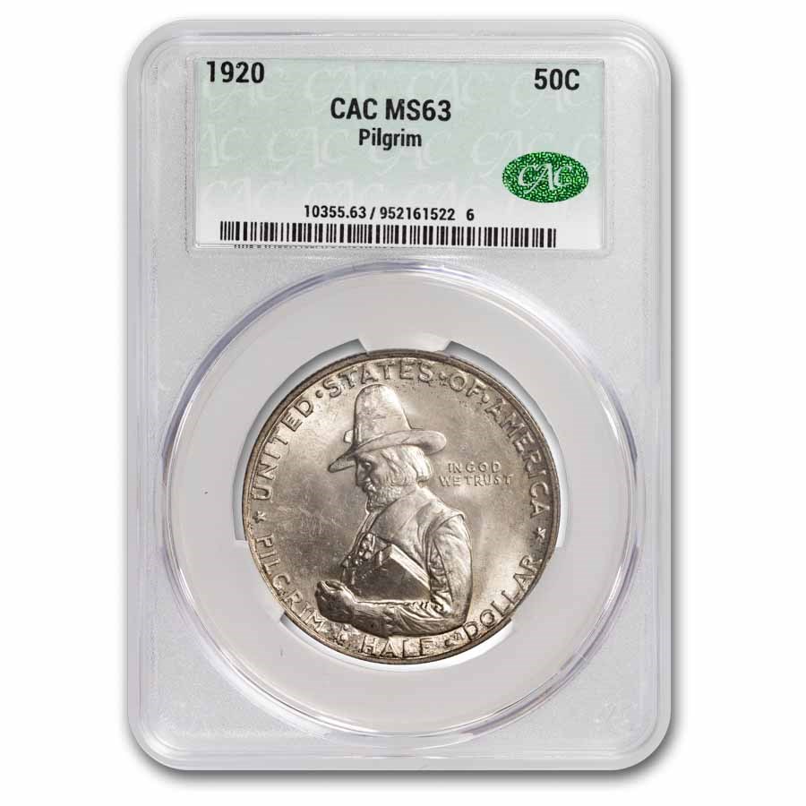 1920 Pilgrim Tercentenary Half Dollar MS-63 CACG