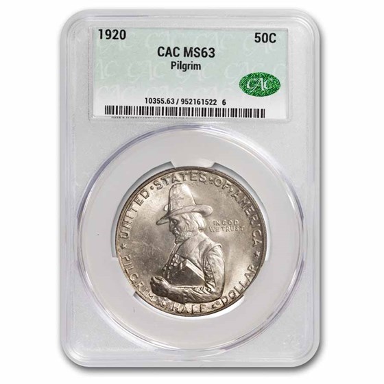 1920 Pilgrim Tercentenary Half Dollar MS-63 CACG 1920 Pilgrim Tercentenary Half Dollar MS-63 CACG
