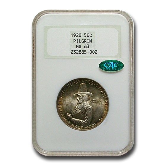 1920 Pilgrim Tercentenary Half Dollar MS-63 NGC CAC 1920 Pilgrim Tercentenary Half Dollar MS-63 NGC CAC