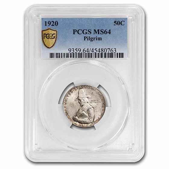 1920 Pilgrim Tercentenary Half Dollar MS-64 PCGS 1920 Pilgrim Tercentenary Half Dollar MS-64 PCGS