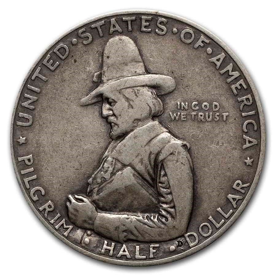 1920 Pilgrim Tercentenary Half VF