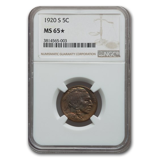1920-S Buffalo Nickel MS-65* NGC