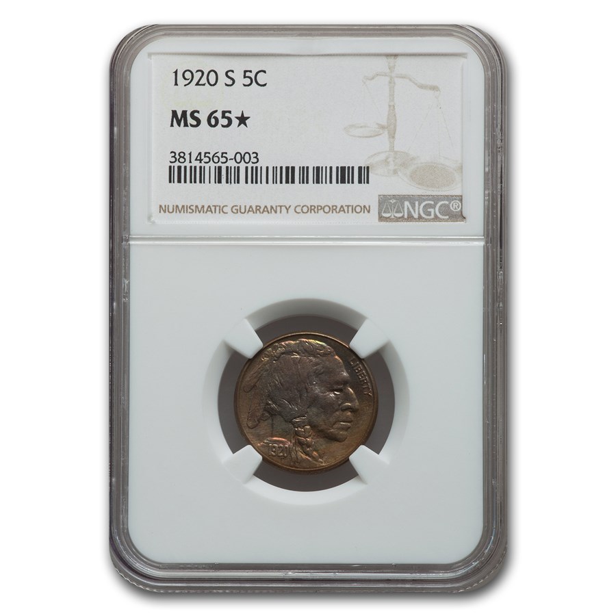 1920-S Buffalo Nickel MS-65* NGC