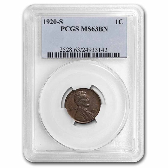 1920-S Lincoln Cent MS-63 PCGS (Brown) 1920-S Lincoln Cent MS-63 PCGS (Brown)