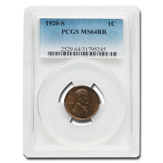 1920-S Lincoln Cent MS-64 PCGS (Red/Brown) 1920-S Lincoln Cent MS-64 PCGS (Red/Brown)