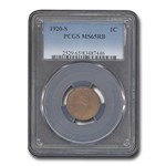 1920-S Lincoln Cent MS-65 PCGS (Red/Brown)